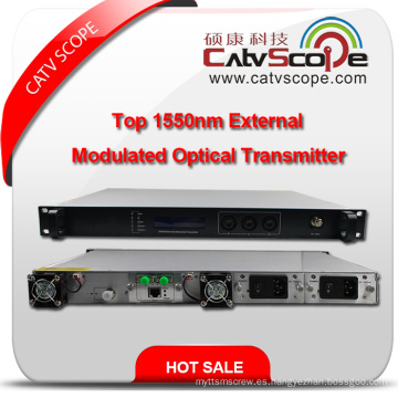 Alto rendimiento CATV 1550nm superior modulador óptico externo láser transmisor